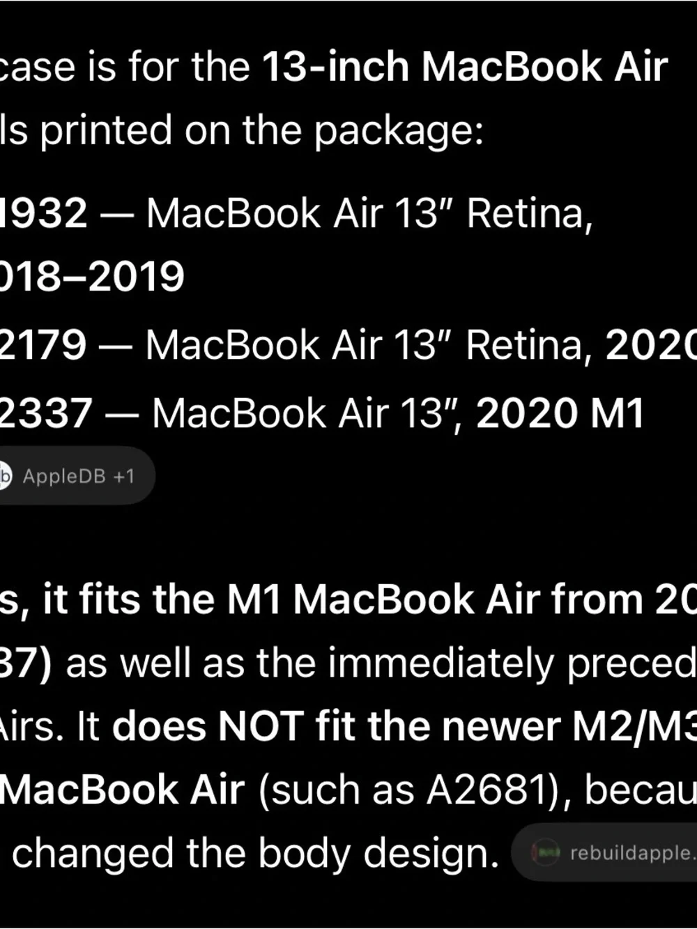 MacBook Air Hard Case (previous generation) 13”